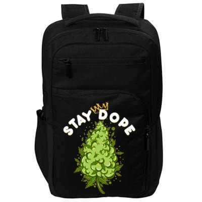 Stay Dope Cannabis Marijuana Bud Impact Tech Backpack