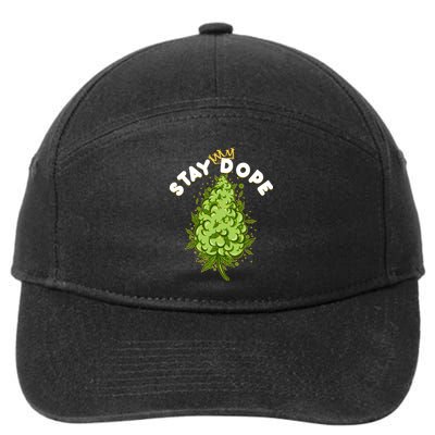 Stay Dope Cannabis Marijuana Bud 7-Panel Snapback Hat