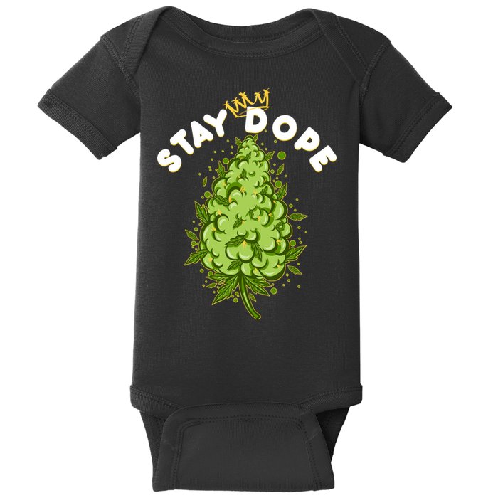 Stay Dope Cannabis Marijuana Bud Baby Bodysuit
