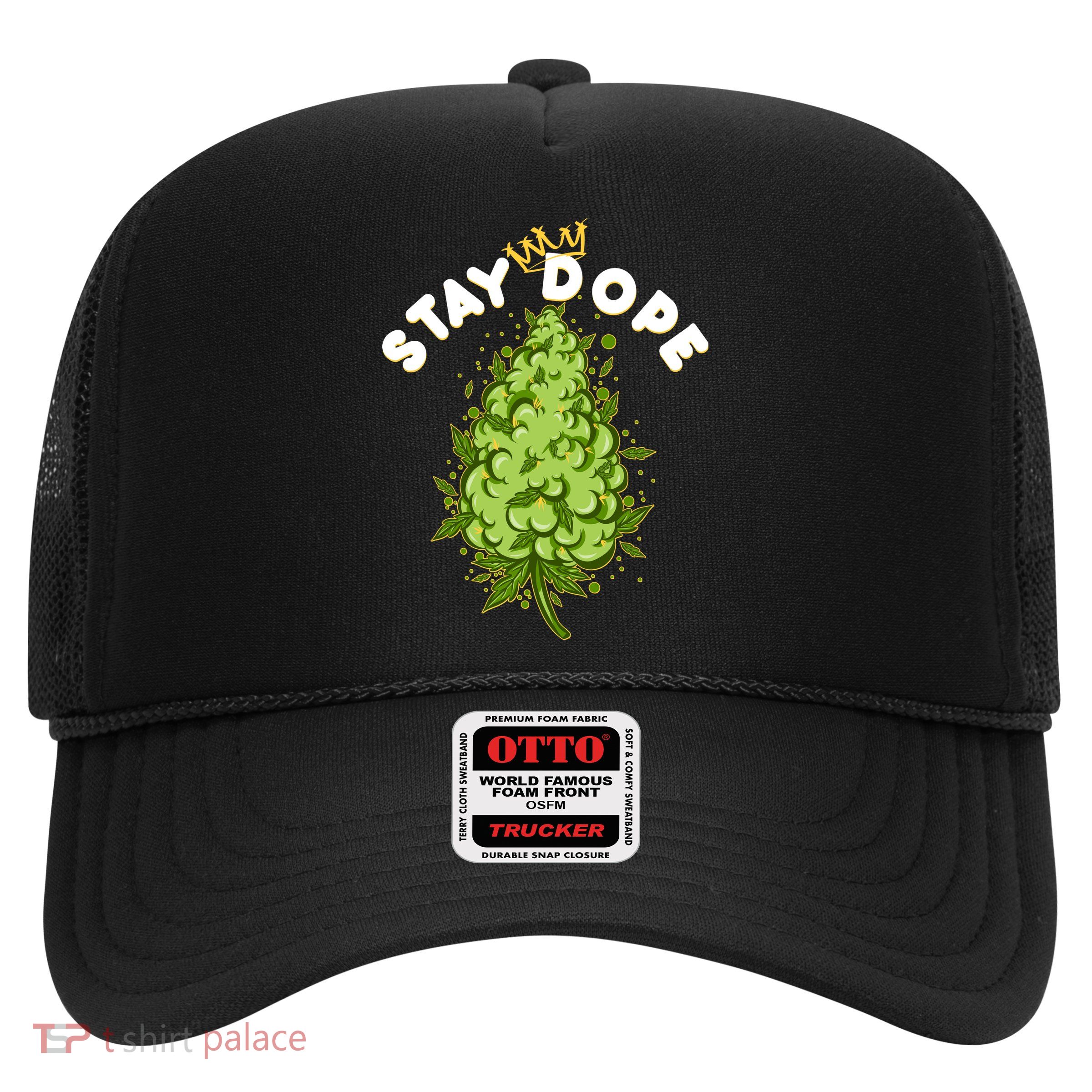 Stay Dope Cannabis Marijuana Bud Trucker Hat