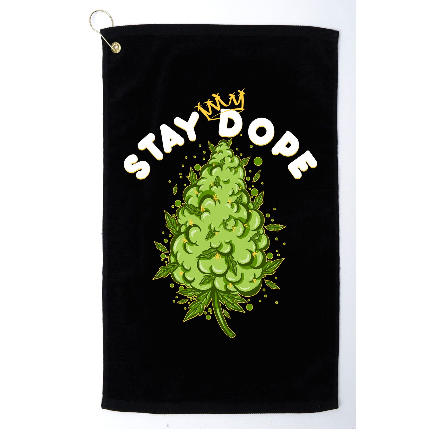 Stay Dope Cannabis Marijuana Bud Golf Towel