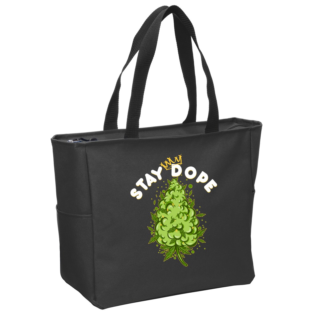 Stay Dope Cannabis Marijuana Bud Zip Tote Bag