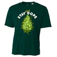 Stay Dope Cannabis Marijuana Bud Cooling Performance Crew T-Shirt