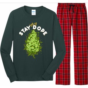 Stay Dope Cannabis Marijuana Bud Long Sleeve Pajama Set