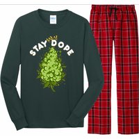 Stay Dope Cannabis Marijuana Bud Long Sleeve Pajama Set