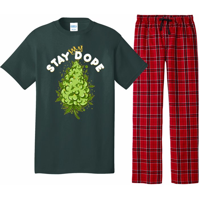 Stay Dope Cannabis Marijuana Bud Pajama Set