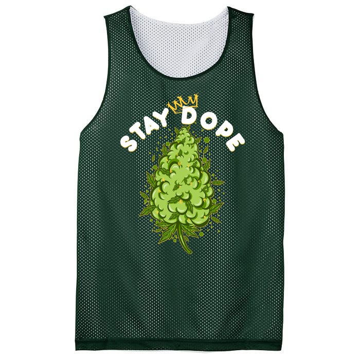 Stay Dope Cannabis Marijuana Bud Mesh Reversible Basketball Jersey Tank