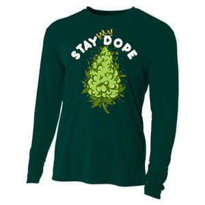 Stay Dope Cannabis Marijuana Bud Cooling Performance Long Sleeve Crew