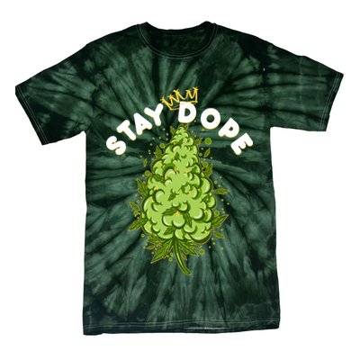 Stay Dope Cannabis Marijuana Bud Tie-Dye T-Shirt