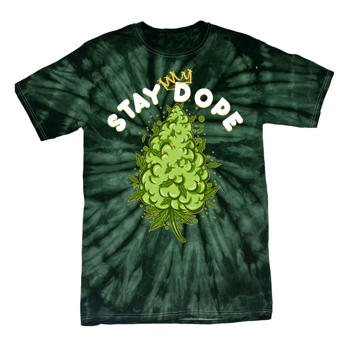 Stay Dope Cannabis Marijuana Bud Tie-Dye T-Shirt