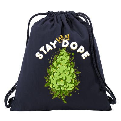 Stay Dope Cannabis Marijuana Bud Drawstring Bag