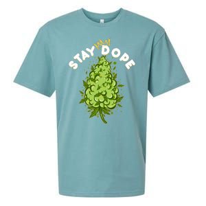 Stay Dope Cannabis Marijuana Bud Sueded Cloud Jersey T-Shirt