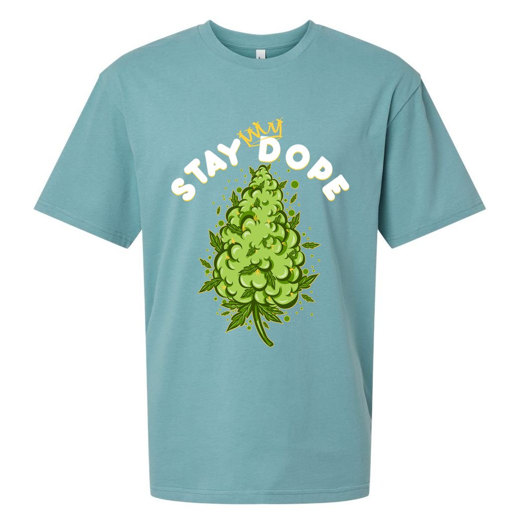 Stay Dope Cannabis Marijuana Bud Sueded Cloud Jersey T-Shirt