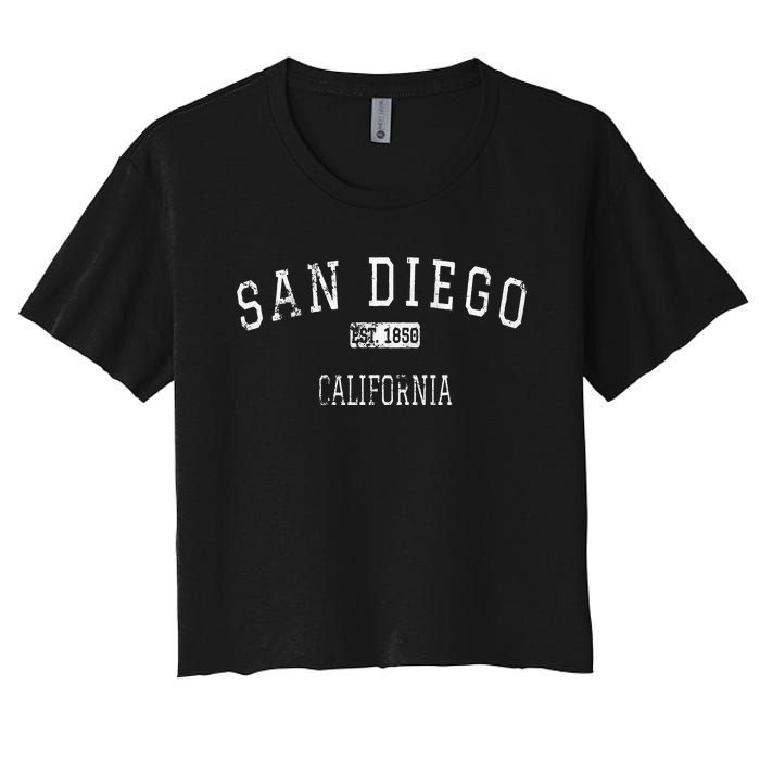 San Diego California CA Vintage Women's Crop Top Tee