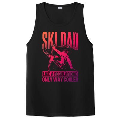 Ski Dad Cool Dad Best Dad Mountains Skiing Wintersport Gift PosiCharge Competitor Tank