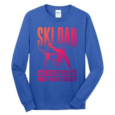 Ski Dad Cool Dad Best Dad Mountains Skiing Wintersport Gift Tall Long Sleeve T-Shirt