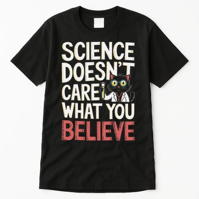 Science Doesnt Care Cat Funny Retro Design Tall T-Shirt