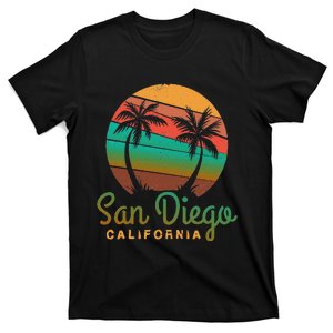 San Diego Ca Print Palm Trees California Souvenir T-Shirt