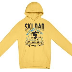 Ski Dad Cool Dad Best Dad Mountains Snowboard Ski Sport Funny Gift Premium Pullover Hoodie