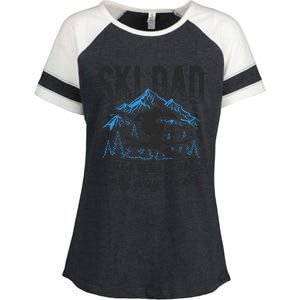 Ski Dad Cool Dad Best Dad Mountains Snowboard Ski Sport Funny Gift Enza Ladies Jersey Colorblock Tee