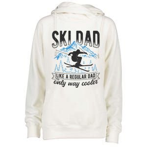 Ski Dad Cool Dad Best Dad Mountains Snowboard Ski Sport Funny Gift Womens Funnel Neck Pullover Hood