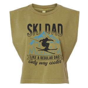 Ski Dad Cool Dad Best Dad Mountains Snowboard Ski Sport Funny Gift Garment-Dyed Women's Muscle Tee