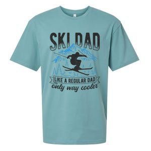 Ski Dad Cool Dad Best Dad Mountains Snowboard Ski Sport Funny Gift Sueded Cloud Jersey T-Shirt