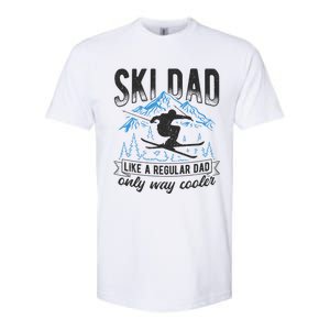 Ski Dad Cool Dad Best Dad Mountains Snowboard Ski Sport Funny Gift Softstyle CVC T-Shirt