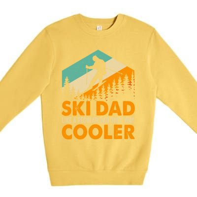 Ski Dad Cooler Funny Gift Store Motif Graphic Design Random Funny Gift Premium Crewneck Sweatshirt