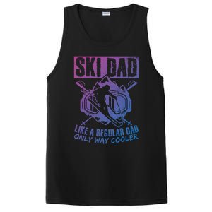 Ski Dad Cool Dad Best Dad Mountains Snowboard Skiing Gift PosiCharge Competitor Tank