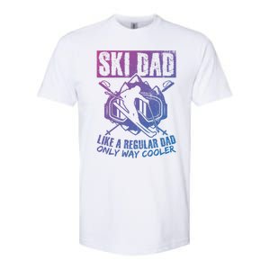 Ski Dad Cool Dad Best Dad Mountains Snowboard Skiing Gift Softstyle CVC T-Shirt