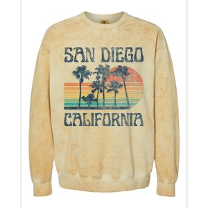 San Diego California Summer Vacation Colorblast Crewneck Sweatshirt