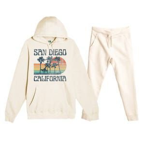 San Diego California Summer Vacation Premium Hooded Sweatsuit Set