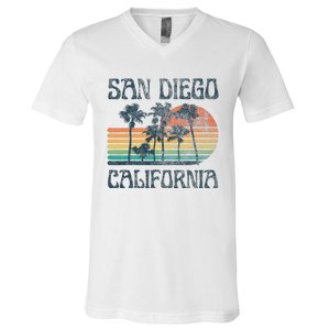 San Diego California Summer Vacation V-Neck T-Shirt