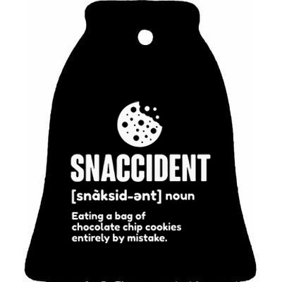 Snaccident Definition Cookie Cookies Ceramic Bell Ornament