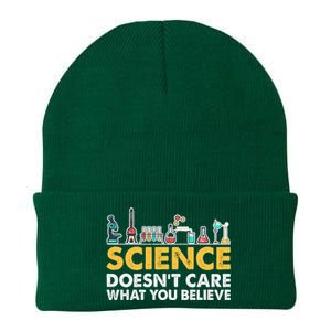 Science Doesn't Care What You Believe Science Teacher Students Knit Cap Winter Beanie