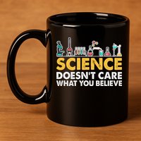 Science Doesn't Care What You Believe Science Teacher Students 11oz C Handle Ceramic Mug