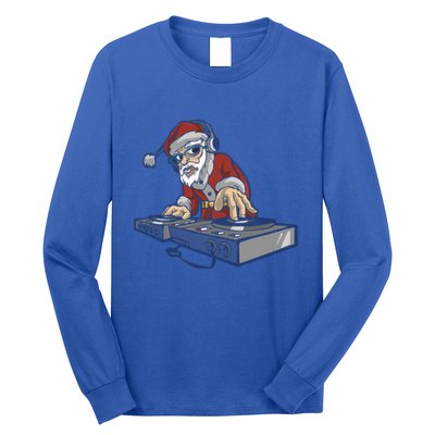 Santa Dj Christmas Disc Jockey Great Gift Long Sleeve Shirt