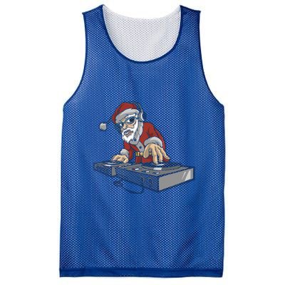 Santa Dj Christmas Disc Jockey Great Gift Mesh Reversible Basketball Jersey Tank