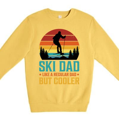 Ski Dad Cooler Regular Dad Fathers Day Funny Humor Outdoor Gift Premium Crewneck Sweatshirt