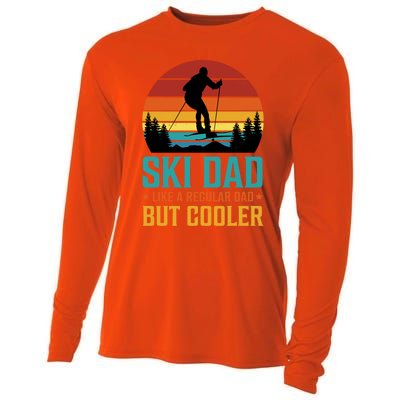 Ski Dad Cooler Regular Dad Fathers Day Funny Humor Outdoor Gift Cooling Performance Long Sleeve Crew