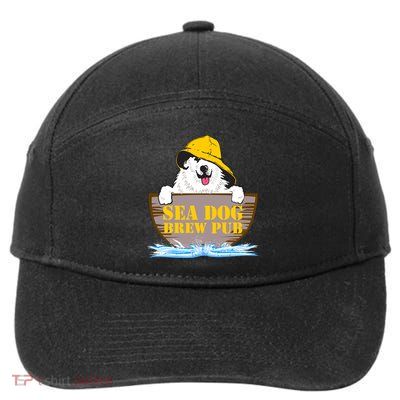 Sea Dog Cool Vector Design 7-Panel Snapback Hat