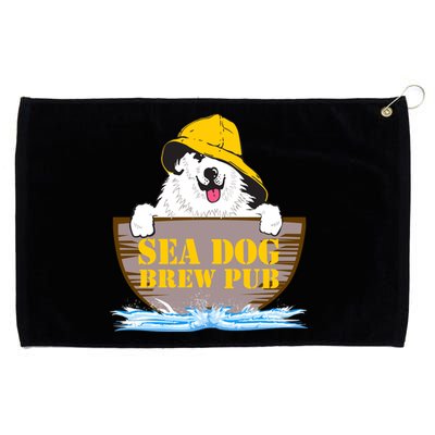 Sea Dog Cool Vector Design Grommeted Golf Towel