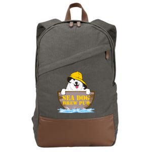 Sea Dog Cool Vector Design Cotton Canvas Backpack