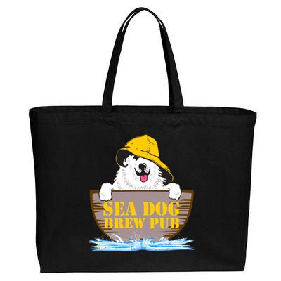 Sea Dog Cool Vector Design Cotton Canvas Jumbo Tote