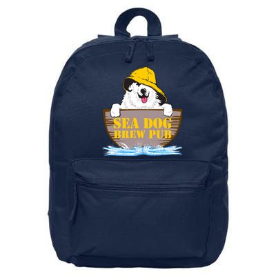 Sea Dog Cool Vector Design 16 in Basic Backpack