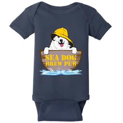 Sea Dog Cool Vector Design Baby Bodysuit