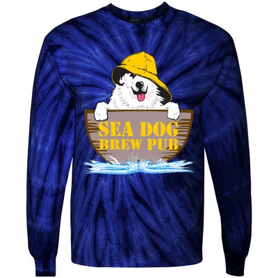 Sea Dog Cool Vector Design Tie-Dye Long Sleeve Shirt