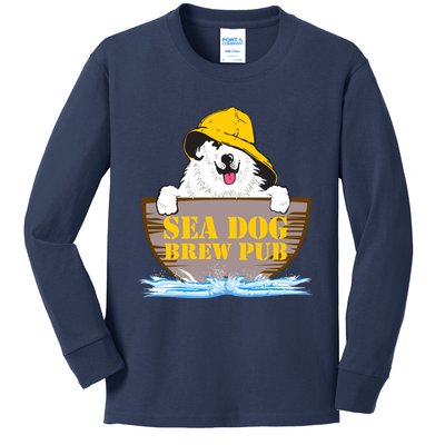 Sea Dog Cool Vector Design Kids Long Sleeve Shirt