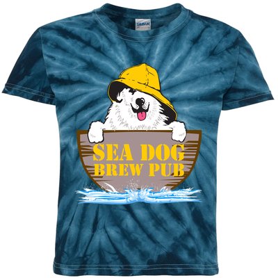 Sea Dog Cool Vector Design Kids Tie-Dye T-Shirt